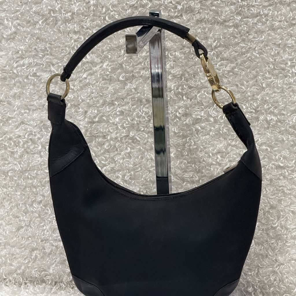 Gucci Black Hobo Bag With Gold Hardware